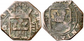 1625. Felipe IV. Granada. 8 maravedís. (Cal. 1359). 4 g. Ex Colección Lepanto, Áureo 27/04/1999, nº 549. MBC-.