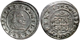1662. Felipe IV. Granada. N. 8 maravedís. (Cal. 1363). 2,42 g. Ex Áureo 20/09/2001, nº 1229. MBC+.