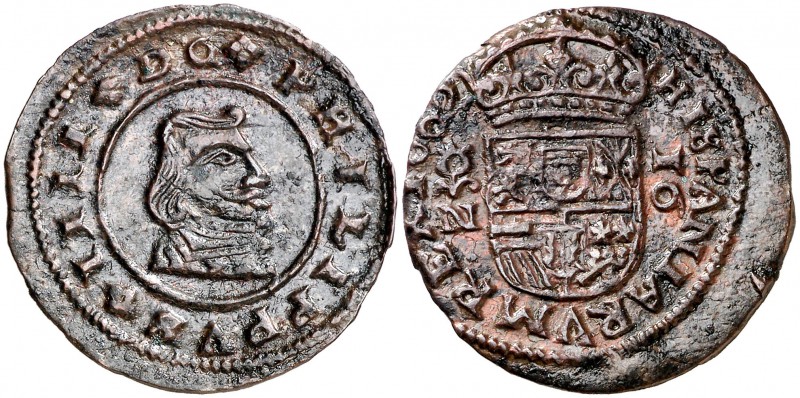 1662. Felipe IV. Granada. N. 16 maravedís. (Cal. 1351). 4,02 g. Concreciones. Be...