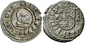 1662. Felipe IV. M (Madrid). Y. 8 maravedís. (Cal. 1428). 2,28 g. Marca de ceca vertical. MBC.