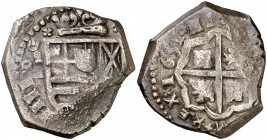 1651. Felipe IV. (Madrid). A. 4 reales. (Cal. 677). 13,20 g. Ex Áureo 30/06/1992, nº 351. Rara. MBC.