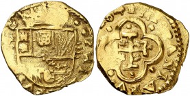 1641. Felipe IV. (Madrid). B/R. 4 escudos. (Cal. 94 var) (Tauler 040a, mismo ejemplar). 13,48 g. Atractiva. Ex Áureo 07/03/1994, nº 990. Muy rara. MBC...