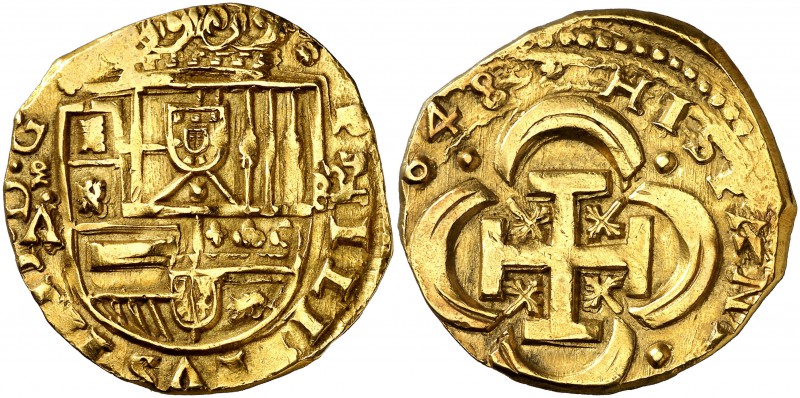 (1)648. Felipe IV. (Madrid). /IB. 8 escudos. (Cal. falta) (Cal.Onza 34, mismo ej...