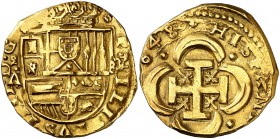 (1)648. Felipe IV. (Madrid). /IB. 8 escudos. (Cal. falta) (Cal.Onza 34, mismo ejemplar, indica sobrefecha, pero no señala la rectificación de ensayado...