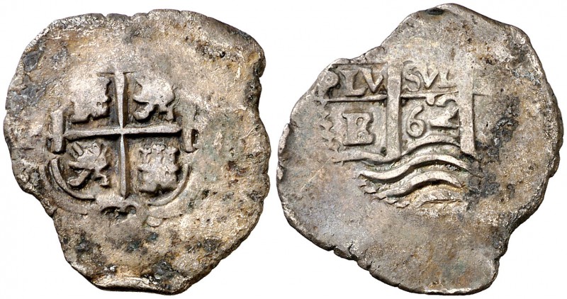 1662. Felipe IV. Potosí. E. 1 real. (Cal. 1062). 3,12 g. Doble fecha, una parcia...