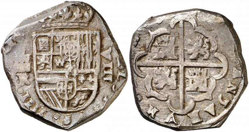 (1621-1628). Felipe IV. Segovia. R. 8 reales. (Cal. tipo 120). 27,11 g. Visible ...