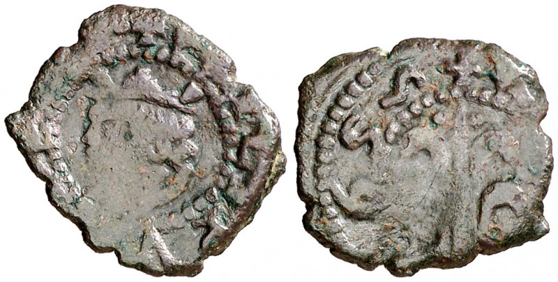 1655. Felipe IV. Valencia. 1 diner. (Cal. 1663 var) (Cru.C.G. 4435k var). 0,94 g...