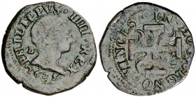 1625. Felipe IV. Nápoles. B. 3 caballos. (Vti. 230) (MIR. 273/1). 2,11 g. BC+.
