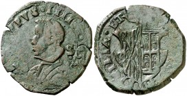 1633. Felipe IV. Nápoles. S. 1 grano. (Vti. 264) (MIR. 259). 10,51 g. Ex Áureo 14/01/1992, nº 504. Escasa. MBC.