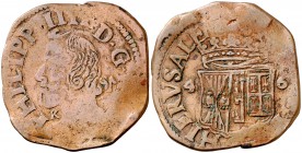 1646. Felipe IV. Nápoles. GA/C. 1 grano. (Vti. 274) (MIR. 262/3). 10,16 g. BC+.