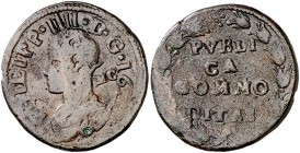 1622. Felipe IV. Nápoles. MC. 1 pública. (Vti. 289) (MIR. 257). 10,06 g. BC+.
