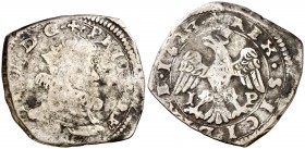1623. Felipe IV. Messina. I-P. 2 taris. (Vti. 104) (MIR. 357/4). 5 g. BC+/MBC-.