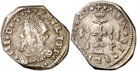1627. Felipe IV. Messina. I-P. 3 tari. (Vti. 139) (MIR. 356/7). 7,81 g. MBC/MBC+.