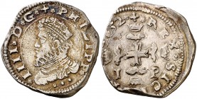 1632. Felipe IV. Messina. I-P. 3 tari. (Vti. 141) (MIR. 356/9). 7,88 g. Bonita pátina. MBC/MBC+.