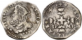 1643. Felipe IV. Messina. IP-MP. 3 tari. (Vti. 146) (MIR. 356/14). 7,78 g. MBC-/MBC.