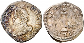 1644. Felipe IV. Messina. IP-MP. 3 tari. (Vti. 148) (MIR. 356/16). 7,91 g. Preciosa pátina. MBC.