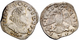 1628. Felipe IV. Messina. I-P. 4 tari. (Vti. 176) (MIR. 355/8). 10,51 g. Bonita pátina. MBC+.