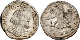1632. Felipe IV. Messina. I-P. 4 tari. (Vti. 177) (MIR. 355/9). 10,53 g. Buen ejemplar. MBC+/MBC.