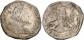 1646. Felipe IV. Messina. IP-MP. 4 tari. (Vti. 186) (MIR. 355/17). 10,46 g. Hojita. Bonita pátina. Ex Áureo 16/12/1998, nº 2705. MBC.