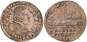 1657. Felipe IV. Amberes. Jetón. (D. 4109) (V.Q. 13859). 6,32 g. Rescate de Valenciennes y toma de Condé. Bella. EBC-.