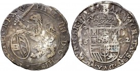 1622. Felipe IV. Amberes. 1 escalín. (Vti. 531) (Vanhoudt 648.AN). 4,89 g. Ex Áureo 05/03/2003, nº 3238. MBC.