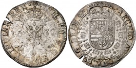 1632. Felipe IV. Amberes. 1 patagón. (Vti. 938) (Vanhoudt 645.AN). 27,99 g. Bella. Brillo original. Rara así. EBC-/EBC.