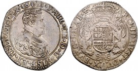 1651. Felipe IV. Amberes. 1 ducatón. (Vti. 1339) (Vanhoudt 642.AN). 32,38 g. Bella. Gran parte de brillo original. Rara así. EBC-.