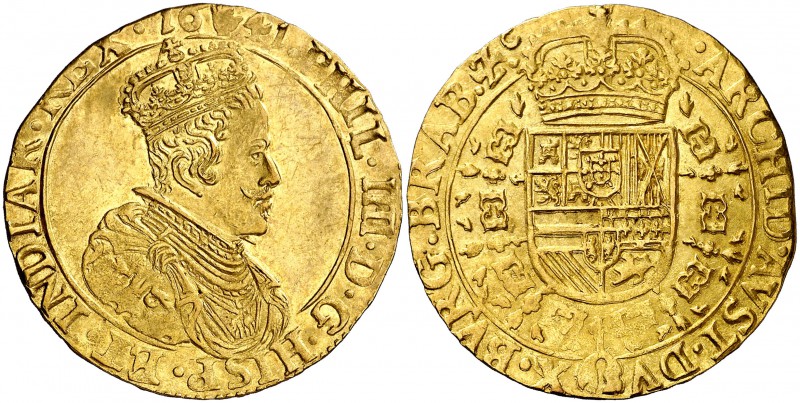 1641. Felipe IV. Amberes. Doble soberano. (Vti. 1531, error foto) (Vanhoudt 637....