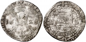 1628. Felipe IV. Bruselas. 1/4 de patagón. (Vti. 670) (Vanhoudt 647.BS). 6,87 g. Ex Áureo 29/10/1991, nº 2338. MBC-.
