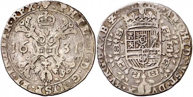 1631. Felipe IV. Bruselas. 1/4 de patagón. (Vti. 672) (Vanhoudt 647.BS). 6,68 g....