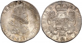 1624. Felipe IV. Bruselas. 1/2 ducatón. (Vti. 842) (Vanhoudt 641.BS). 16,28 g. Buen ejemplar. Ex Áureo 16/12/1999, nº 2533. Rara. MBC+.