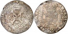 1624. Felipe IV. Bruselas. 1 patagón. (Vti. 998) (Vanhoudt 645.BS). 27,80 g. MBC-.