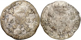 1625. Felipe IV. Bruselas. 1 patagón. (Vti. 999) (Vanhoudt 645.BS) 27,70 g. MBC-.
