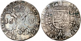 1633. Felipe IV. Bruselas. 1 patagón. (Vti. 1006) (Vanhoudt 645.BS). 27,37 g. Ex Áureo 28/10/1993, nº 254. MBC.