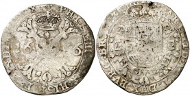 1636. Felipe IV. Bruselas. 1 patagón. (Vti. 1009) (Vanhoudt 645.BS). 27,64 g. MBC-.
