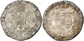 1638. Felipe IV. Bruselas. 1 patagón. (Vti. 1011) (Vanhoudt 645.BS). 27,90 g. Pátina. MBC.
