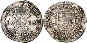 1656. Felipe IV. Bruselas. 1 patagón. (Vti. 1025) (Vanhoudt 645.BS). 28 g. Buen ejemplar. MBC+.