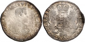 1636. Felipe IV. Bruselas. 1 ducatón. (Vti. 1293) (Vanhoudt 642.BS). 32,39 g. Parte de brillo original. Ex Áureo 20/12/2000, nº 1525. MBC+.