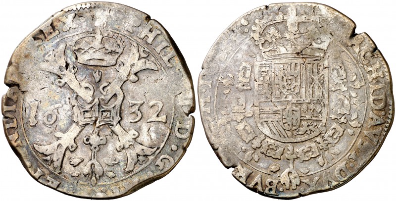 1632. Felipe IV. Tournai. 1 patagón. (Vti. 1119) (Vanhoudt 645.TO). 27,49 g. MBC...