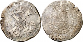 1632. Felipe IV. Tournai. 1 patagón. (Vti. 1119) (Vanhoudt 645.TO). 27,49 g. MBC-.