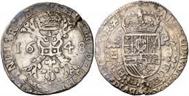 1648. Felipe IV. Tournai. 1 patagón. (Vti. 1131) (Vanhoudt 645.TO). 27,90 g. MBC.