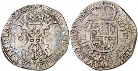 1652. Felipe IV. Tournai. 1 patagón. (Vti. 1135) (Vanhoudt 645.TO). 27,99 g. Ex Colección Rocaberti, Áureo 19/05/1992, nº 649. Ex Colección Balsach. M...