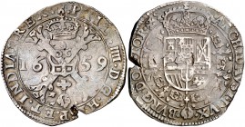 1659. Felipe IV. Tournai. 1 patagón. (Vti. 1142) (Vanhoudt 645.TO). 27,96 g. MBC.