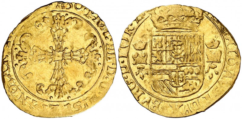 (16)30. Felipe IV. Tournai. 1 corona de oro. (Vti. 1418) (Vanhoudt 639.TO). 3,42...