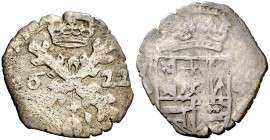 1622. Felipe IV. Dôle. 1/32 de patagón. (Vti. falta) (Vanhoudt 664). 1,89 g. MBC-.