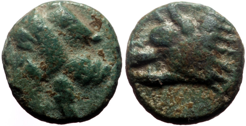 Argolis, Argos AE (Bronze, 0.77g, 9mm) ca 400-370 BC
Obv: Head of Hera left, wea...