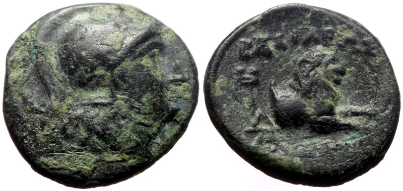 Kings of Thrace, Lysimachia AE (Bronze, 2.22g, 14mm) Lysimachos 305-281 BC
Obv: ...