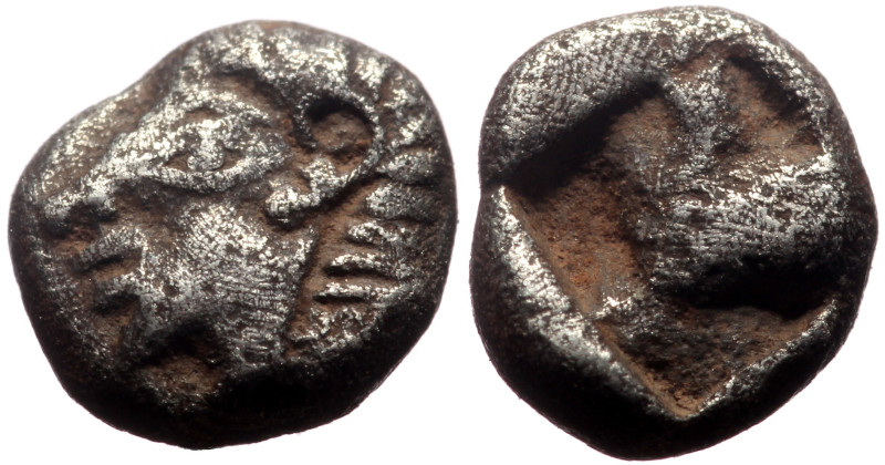 Ionia, Kolophon AR Hemiobol (Silver, 0.42g, 6mm) Late 6th century BC
Obv: Archai...