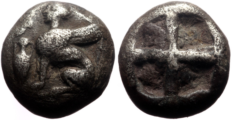 Ionia, Island of Chios AR Drachm 2.44g, 10mm) ca 400-380 BC
Obv: Sphinx seated l...