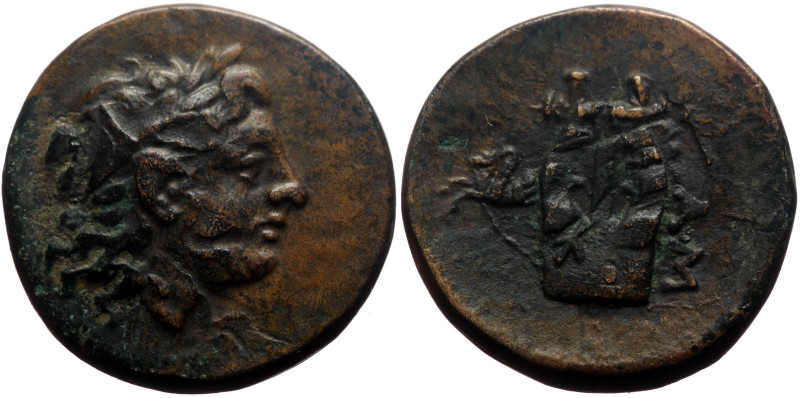 Mysia, Lampsakos AE (Bronze, 7.45g, 21mm) ca. 2nd-1st century BC.
Obv.: Laureate...